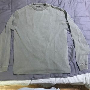 ESNTS Oversized Long-sleeve tee   SIZE: XS   COLOR: Dirt Gray